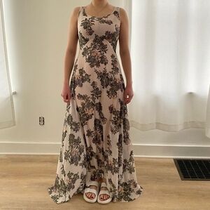 Vintage Empire Waist Chiffon Sheer Gown